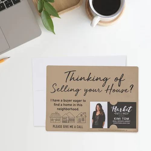 Set of "Thinking of Selling Your House, I Have a Buyer" Real Estate Mailer | Envelopes Included | M40-M003