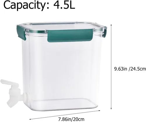 Miniatura 6 de LIFKOME 2 recipientes dispensadores de líquidos para fiestas, dispensador de bebidas, contenedor de agua con espita para refrigerador, jarra de agua