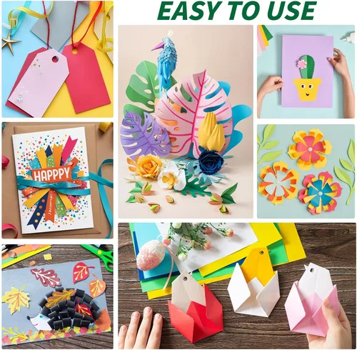 Miniatura 5 de Papel Cartulina de 50 Colores a Granel 12" x 12", 150 Hojas 250gsm/92 lb 50