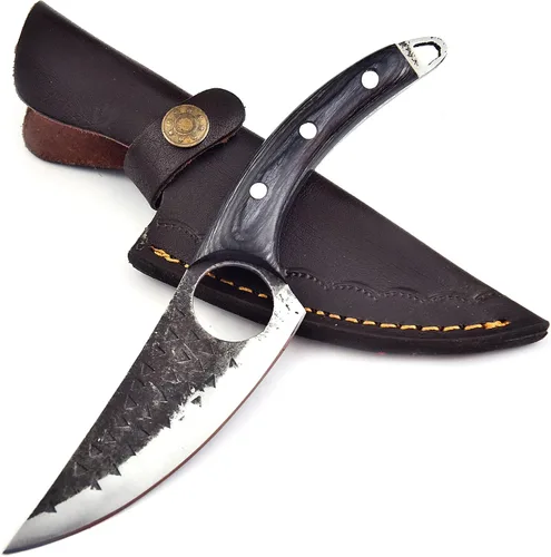 Miniatura 2 de Cuchillo Viking Japan Kitchen mejorado – Cuchillo de carnicero forjado a mano con funda, cuchillo afilado de acero de alto carbono para cortar
