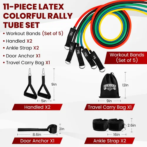 Miniatura 4 de Bandas de resistencia para hombres y mujeres, perfectas para entrenamiento de fuerza, entrenamientos y terapia física