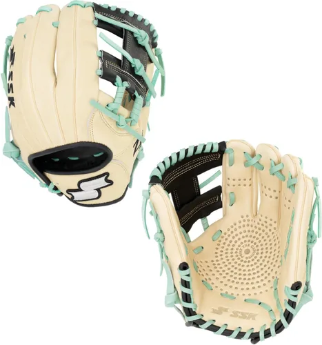 Miniatura 27 de SSK Z5 Craftsman Guante de béisbol para infield – 11.25” - 11.5” - 11.75” - 12” – Lanzamiento con mano derecha y izquierda Rojo/Verde Kelly/Blanco