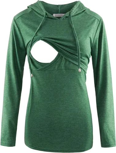 Miniatura 176 de GINKANA Sudadera con capucha para mujer, manga larga, lactancia materna, ropa casual