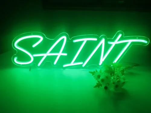 Miniatura 4 de Letreros de neón personalizados de 8 a 50 pulgadas, letras iluminadas para decoración de habitaciones (10 pulgadas, 1 línea)