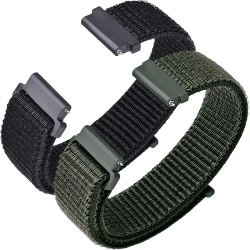 ANNEFIT Correas deportivas de nailon para reloj, 2 paquetes de correas ajustables de liberación rápida de 0.630 in, 0.709 in, 0.748 in, 0.787 in,