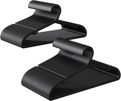 Miniatura 20 de ABHENG Paquete de 30 perchas de ropa, perchas de plástico antideslizantes, perchas que ahorran espacio, resistentes, para colgar ropa seca y húmeda