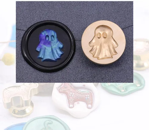 Miniatura 9 de Cabezal de sello de cera de latón retro en relieve 3D con mango de madera, kit de sellado para invitación de carta de boda, adorno de sobre, tarjeta
