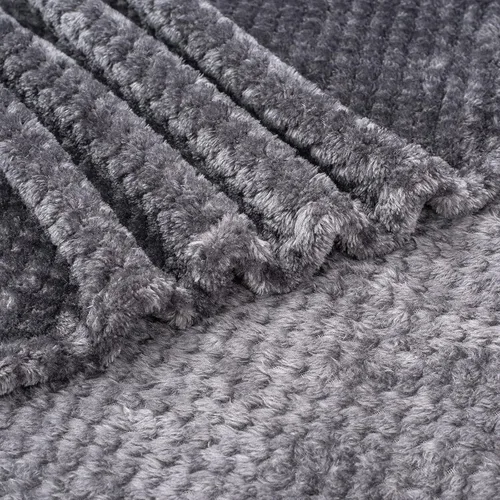 Miniatura 4 de Manta o manta mullida para bebé niña o niño, suave cálido y acogedor polar coral para bebé, bebé o recién nacido, manta de recepción para cuna, Gris