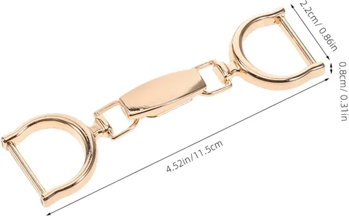 Miniatura 2 de EXCEART 5 dijes de cadena para zapatos con hebilla de cinturón para zapatos, mochila, ropa, bolsa, correa de metal, hebillas doradas Dorado