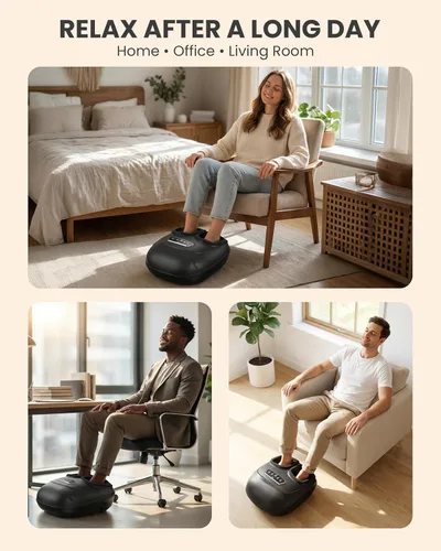 Miniatura 3 de CILI Masajeador de Pies Shiatsu Elegible para FSA HSA, Máquina Masajeadora Eléctrica de Pies con Calor para Fascitis Plantar, Amasado Vibración