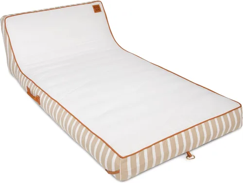 Miniatura 15 de Big Joe Lux Chaise - Flotador inflable prémium para piscina, rayas azul marino y marfil, malla de primera calidad, mezcla de poliéster duradera