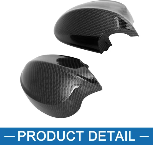 Miniatura 6 de Cubierta del espejo retrovisor 51167135098 51167135097 para BMW 328xi 2007-2008 plástico negro (juego de 2)