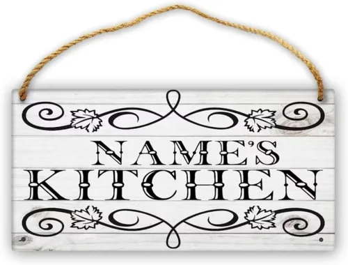 Miniatura 6 de Letrero de cocina de madera personalizado con sazonado con amor, accesorios de cocina, decoración de pared, regalos