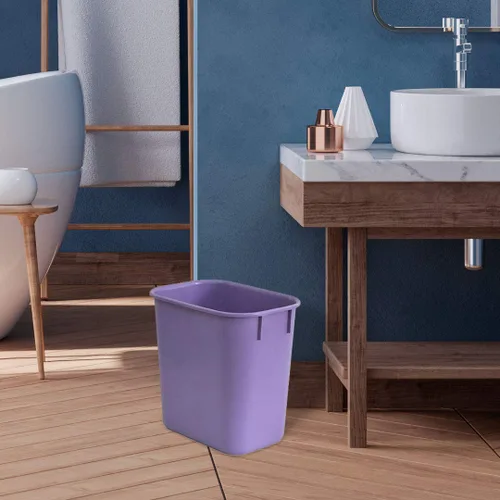 Miniatura 7 de Acrimet Papelera para escritorio, 3.25 galones, 13 cuartos de galón, 12 litros, basurero (plástico) (color morado) (juego de 4)