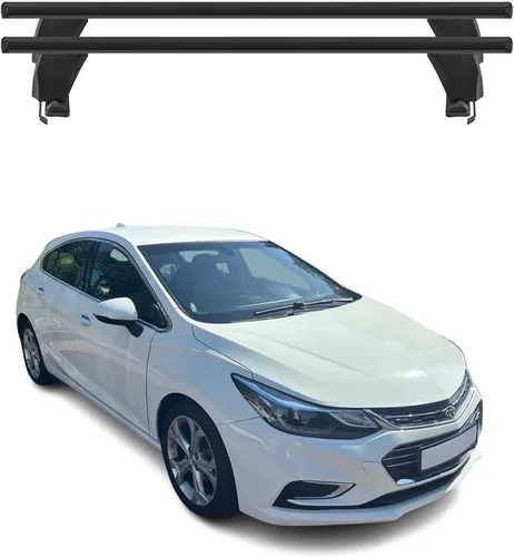 Miniatura 13 de OMAC Barras transversales superiores para Chevrolet Cruze Sedan 2015-2019 2 piezas de aluminio negro antirrobo para viajes, kayak, canoa, surf