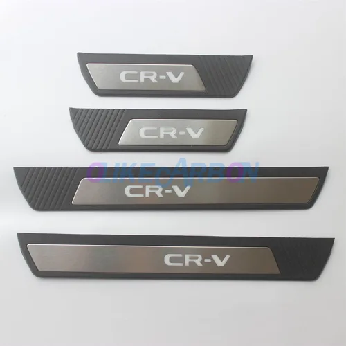 Miniatura 2 de OLIKE Placa Protectora Antideslizante de Umbral de Puerta de Acero Inoxidable de Estilo de Moda Protector de Umbrales Moldura Compatible con Honda