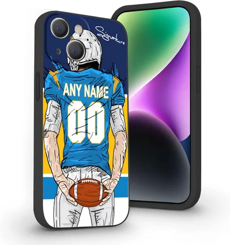 Miniatura 9 de Funda de fútbol personalizada con nombre y número para iPhone17 Air 16 15 Pro Max 14 13 Mini 12 11 Xs Max Xr SE3 8 7 6 Plus, silicona líquida
