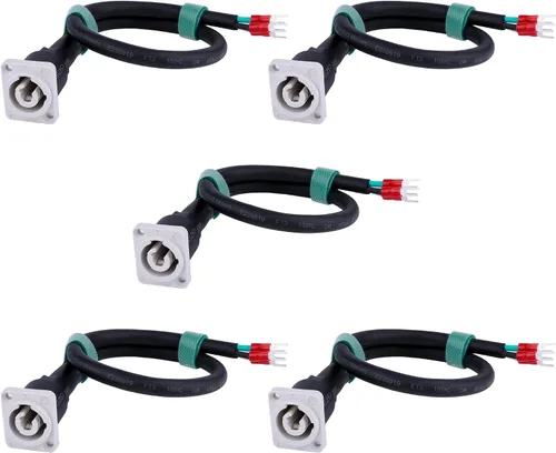 Miniatura 11 de Toronce - Conector macho de 3 pines AC Powercon conector azul/blanco con 14 Awg 1.5 pies PoweCable 20A/250V para pantalla LED de luz de escenario
