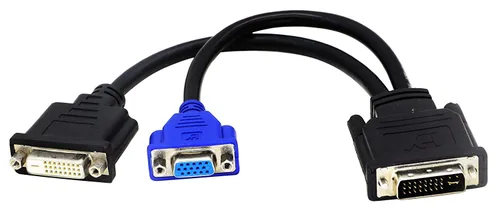 Miniatura 5 de Wyse - Cable divisor DVI-I a DVI-D y VGA de 10 pulgadas, doble monitor compatible con Dell OptiPlex GX620 SC280 y más
