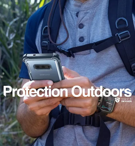 Miniatura 6 de Dexnor Funda para Galaxy S10E con protector de pantalla integrado, transparente, resistente, de cuerpo completo, a prueba de golpes, parte trasera