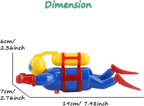 Miniatura 6 de Juguetes de baño Miracland – Buceador de cuerda con movimiento a pilas, figura de hombre rana para bañera/piscina, regalo STEM libre de BPA