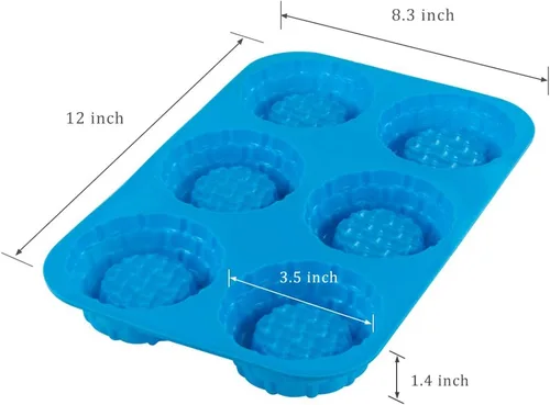 Miniatura 2 de Webake Cestas de tartas para tartas, molde de silicona, molde para pastelitos, magdalenas, muffins, gelatina, moldes para jabón, bandeja para hornear