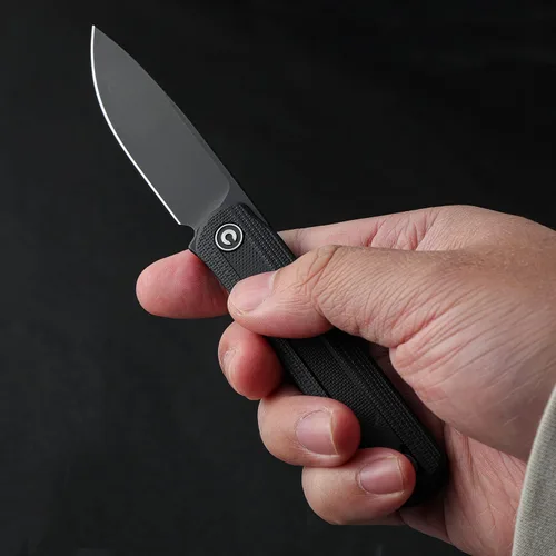 Miniatura 5 de CIVIVI Foldis - Cuchillo plegable de bolsillo, hoja de acero Nitro-V negro lavado a la piedra, mango G10 con doble retención, cuchillo de bolsillo