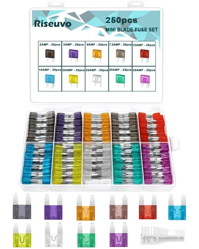 Miniatura 8 de Riseuvo Kit de 126 fusibles Micro 2 – Micro2 ATR Kit surtido de fusibles de cuchilla automotriz para automóvil, barco, RV, camión, SUV reemplazo