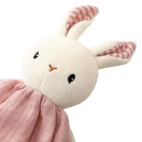 Miniatura 2 de Juguetes de peluche de algodón orgánico para bebé, tela de peluche y anillo de agarre de mano, sonajeros, juego de juguetes de peluche para recién