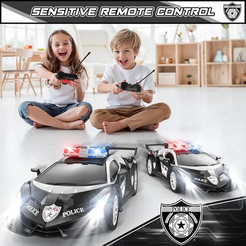 Miniatura 4 de Growsland Coche de Control Remoto Coches RC para Niños 4-7 8-12, Juguetes de Coches para Niños con Luz Intermitente Genial, Juguetes de Coches