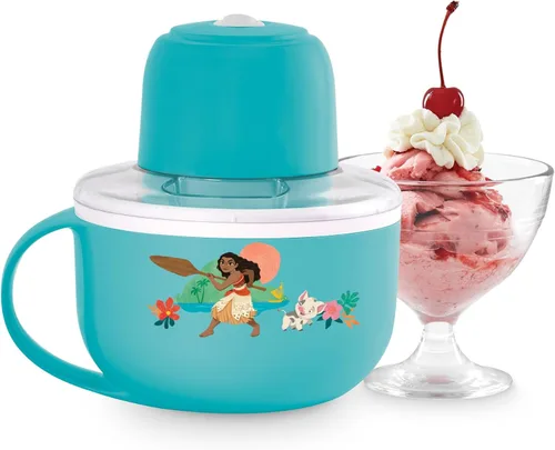 Disney Dash My Mug - Máquina para hacer helados, sirve una sola porción de helado, yogur congelado, sorbete y más, fácil de limpiar y usar, Moana, 1