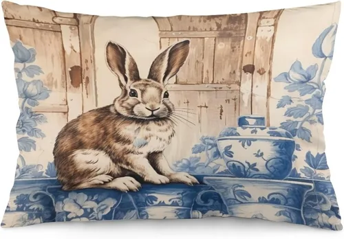 Miniatura 18 de Funda de almohada rústica de 12 x 20 pulgadas, diseño de cabaña en el bosque, súper suave, funda de cojín impresa de doble cara, funda de almohada