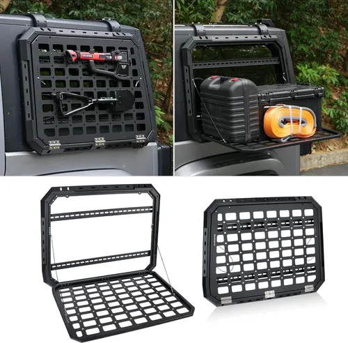 Miniatura 9 de Kit de panel lateral MOLLE para almacenamiento en ventana trasera con decoración protectora para Jeep Wrangler 2018-2025 JL de 4 puertas