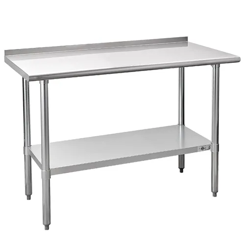 Miniatura 21 de Profeeshaw mesa de trabajo, de uso comercial, de acero inoxidable NSF con protector contra salpicaduras y estante inferior, para cocina, restaurante