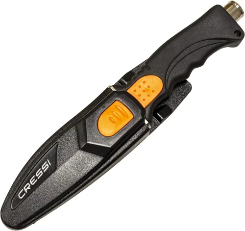Miniatura 6 de Cressi Borg, cuchillo de hoja larga para buceo y pesca submarina - Punta puntiaguda y roma