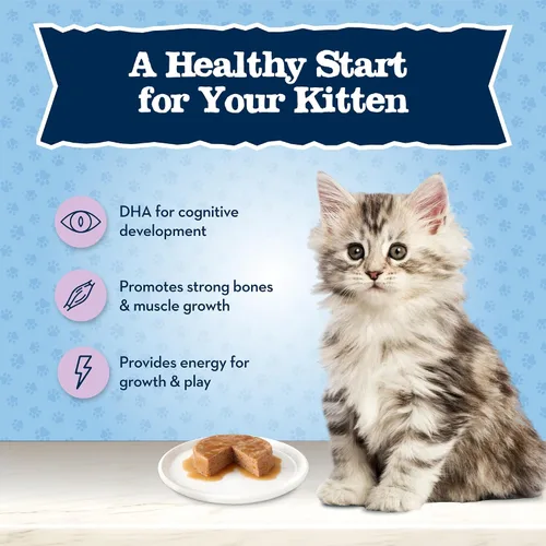 Miniatura 4 de Blue Buffalo Baby Blue - Comida seca natural para gatitos, fórmula de crecimiento saludable con DHA, receta de pollo y arroz integral, bolsa de 5