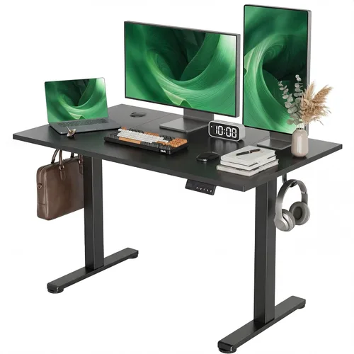 Miniatura 28 de Claiks Escritorio Eléctrico de Pie, Escritorio Ajustable de Altura para Pararse, Escritorio de Oficina en Casa de 48x24 Pulgadas con Tablero