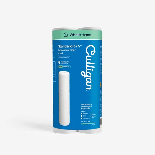Culligan P5-4PK P5 Filtro de agua premium para toda la casa, 8,000 galones, paquete de valor de 4 unidades, color blanco, 4 unidades (paquete de 1)