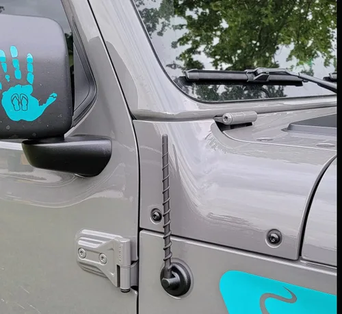Miniatura 4 de Antena (23 centímetros) para 2007-2025 Jeep Wrangler JK JL JKU JLU Gladiator JT, accesorios Jeep Wrangler Gladiator, antena corta de reemplazo