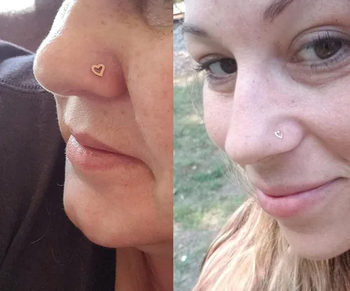 Miniatura 4 de MODRSA Piercing de nariz para mujer, de acero inoxidable, de plata, calibre 20
