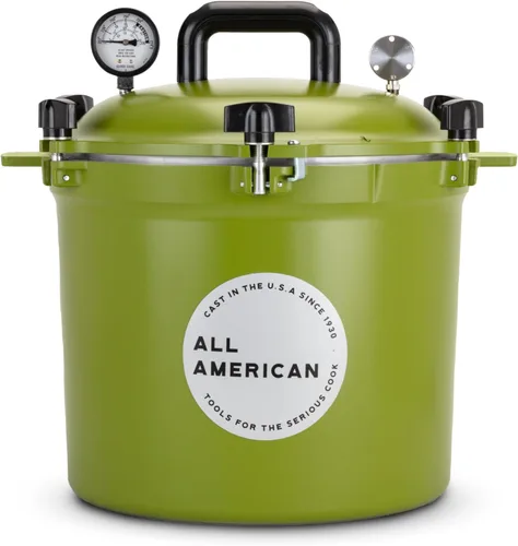 Olla/envasadora a presión All American 1930-21.5qt (El 921), Kelp - Sistema exclusivo de sellado metal a metal - Adecuada para estufas de gas, Azul