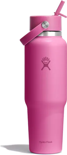 Miniatura 54 de Hydro Flask Botella de agua de viaje – Acero inoxidable aislado – Tapa ancha con pitillo, antiderrames, a prueba de fugas en 24 oz Trillium Pink