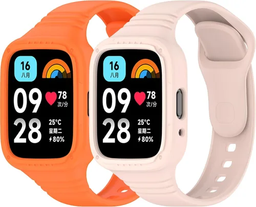 Miniatura 11 de Compatible con Redmi Watch 3 Active/Watch 3 Lite correas con funda antigolpes, correa deportiva de repuesto ajustable de silicona para Redmi Watch 3