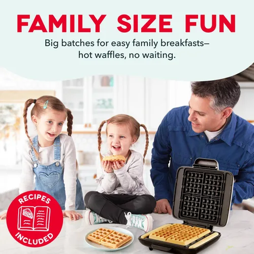 Miniatura 4 de DASH Miniwaflera sin goteo: Plancha para hacer wafles de 1200 W + máquina waflera para hacer wafles, papas hash brown, o cualquier desayuno