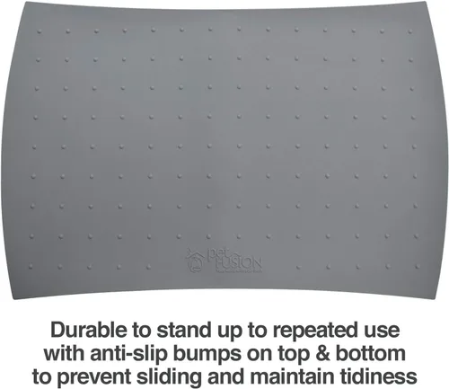 Miniatura 8 de Alfombrilla impermeable PetFusion para comedero de mascotas grande (24" x 16 ") Silicona de grado FDA, higiene superior, no tóxica, varios tamaños