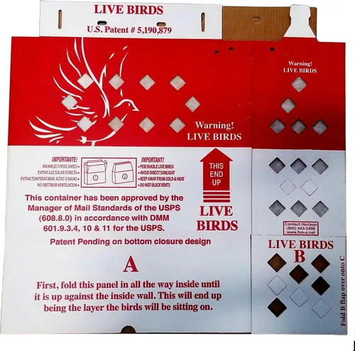 Miniatura 4 de Pinnon Hatch Farms Lite Shipper Live Bird Cajas de envío con divisores (1 caja con separador)