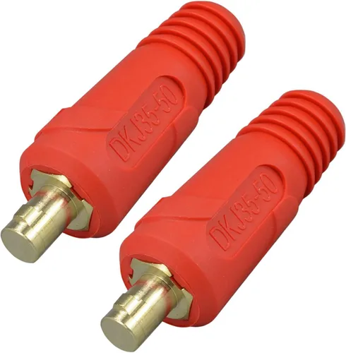 Miniatura 6 de RIVERWELD TIG Cable de soldadura Panel Conector Plug DKJ35-50 315Amp con color rojo y negro Dinse-Style Quick Fitting 4pcs