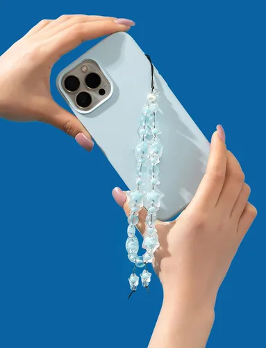 Miniatura 6 de Correa de muñeca para celular, bonita cadena para teléfono, cordón para teléfono, cadena con cuentas de arcilla, accesorios para teléfono, lindas