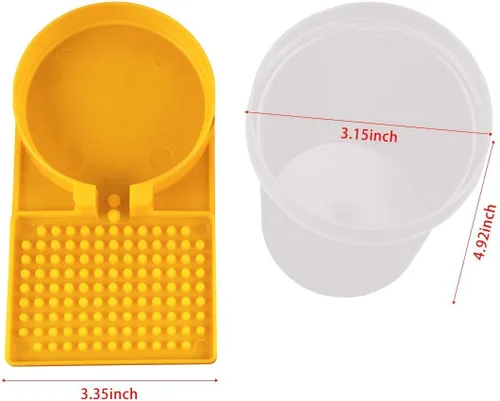 Miniatura 4 de Paquete de 2 dispensadores de agua de apicultura de colmena de miel, alimentador de entrada de colmena, equipo de apicultura, herramienta de nido
