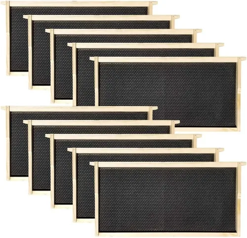 Miniatura 4 de Hoover Hives Caja de cría profunda Langstroth de 10 marcos sumergida en cera de abeja 100% incluye marcos de madera y bases enceradas (sin montar)